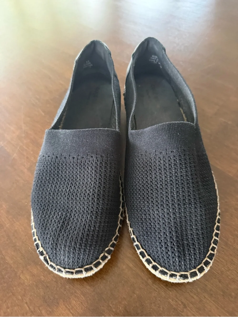 Cole Haan Cloudfeel Knit Espadrille Flats Black Slip On Shoes Women’s 8B